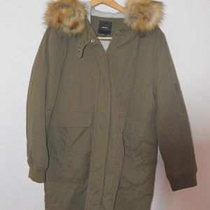 Green forever 21 long coat